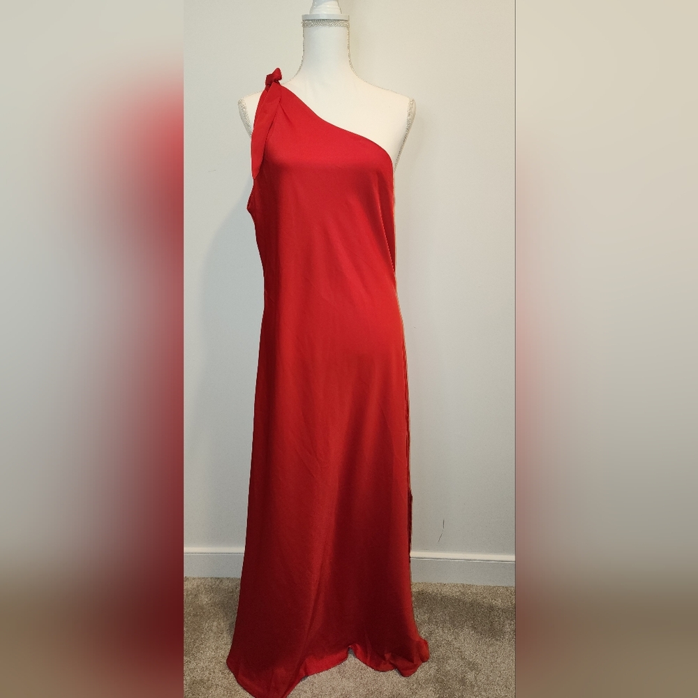 Petal & Pup One Shoulder Red Dress